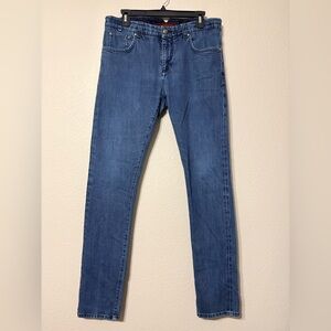 Isaia Men's Luxury Italian Denim Selvedge Slim Fit Jeans Mid Wash EU 50 = US 34